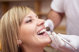 Woman at dentist