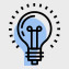 Animated light bulb icon