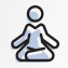 Animated meditating person icon