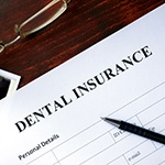 dental insurance form on table 