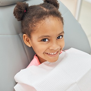 Little girl visiting the dentist for dental sealants in Huntington Beach